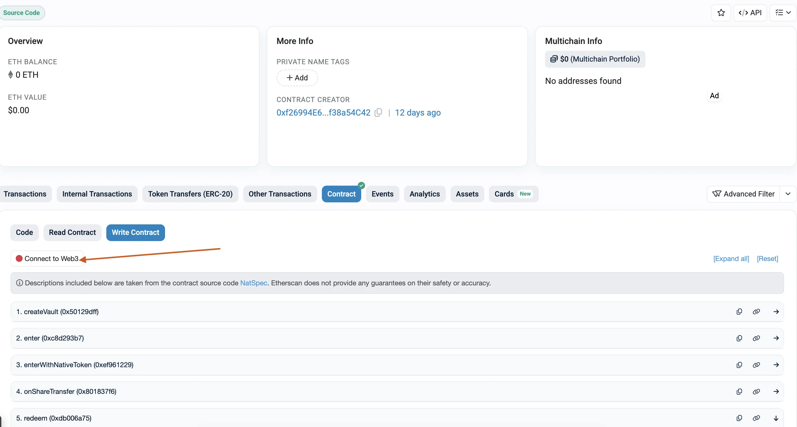 Etherscan Write Contract